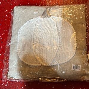 Brand new pumpkin pillow with Pom Pom accents